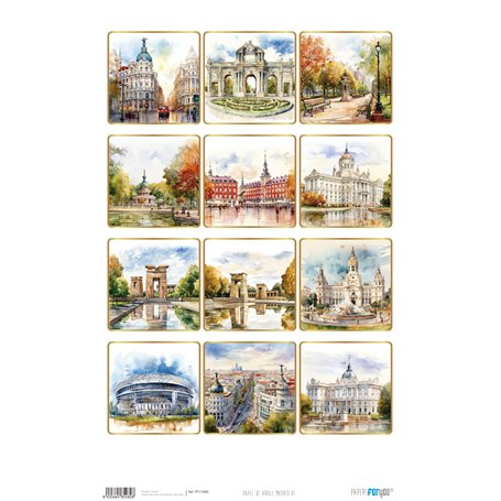 Papel de Arroz "Madrid Madrid VI" 54x33cm