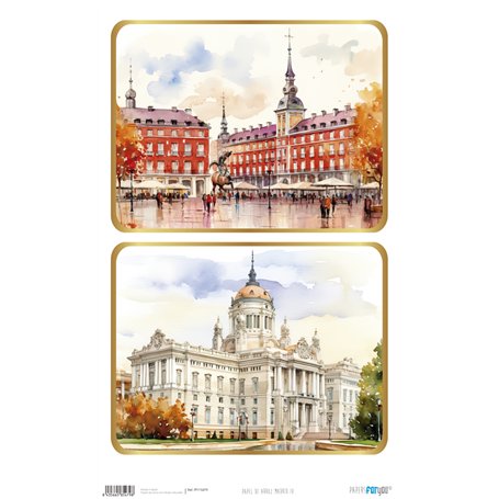 Papel de Arroz "Madrid Madrid IV" 54x33cm