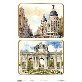 Papel de Arroz "Madrid Madrid I" 54x33cm