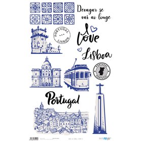 Papel de Arroz "Lisboa X" 54x33cm