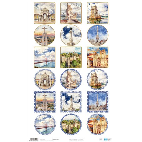 Papel de Arroz "Lisboa IX" 54x33cm