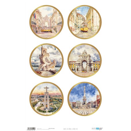 Papel de Arroz "Lisboa VIII" 54x33cm