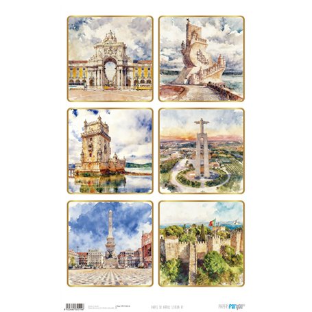 Papel de Arroz "Lisboa VI" 54x33cm