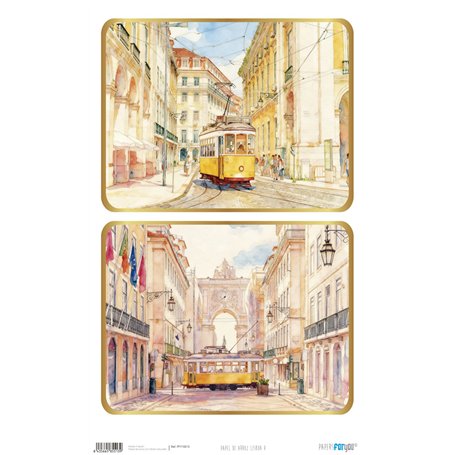 Papel de Arroz "Lisboa V" 54x33cm