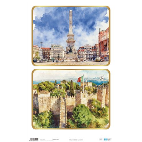 Papel de Arroz "Lisboa IV" 54x33cm