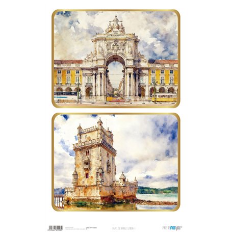 Papel de Arroz "Lisboa I" 54x33cm