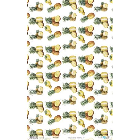 Papel de Arroz ·Pineapples VII" 54x33cm