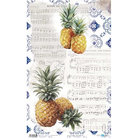Papel de Arroz ·Pineapples VI" 54x33cm