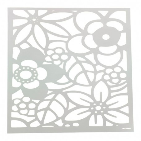 Plantilla Stencil FLORES COTP9007 30x30cm.