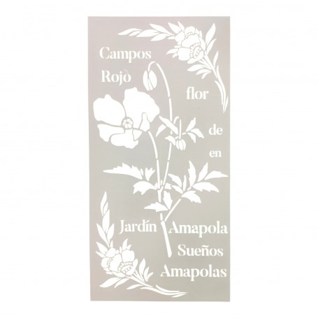 Plantilla Stencil AMAPOLA COTP8009 15x30cm.