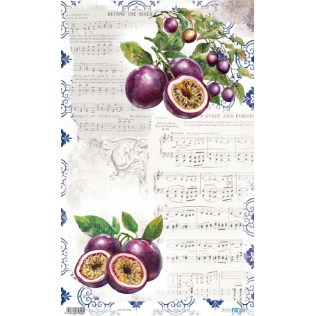 Papel Arroz 54×33 cm 25-30 gr. (Maracuyas VI)