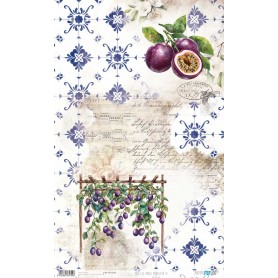 Papel Arroz 54×33 cm 25-30 gr. "Maracuyas III"