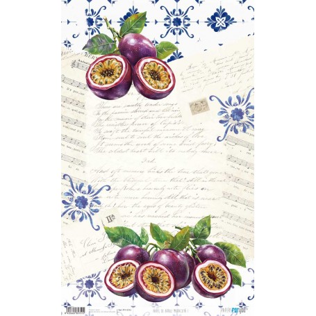 Papel Arroz 54×33 cm 25-30 gr. "Maracuyas I"