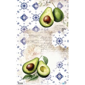 Papel Arroz 54×33 cm 25-30 gr. "Avocados IV"