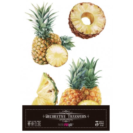 Decor Transfers PINEAPPLES 15x30cm 4 Hojas.