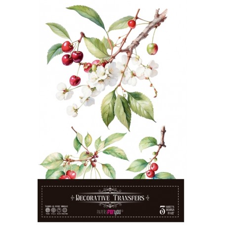 Decor Transfers CHERRY 15x30cm 4 Hojas.