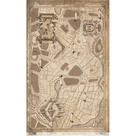 Papel de Arroz "Wizarding Adventure Maps" 54x33cm