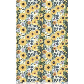 Papel de Arroz "Abstract Art Sunflower" 54x33cm