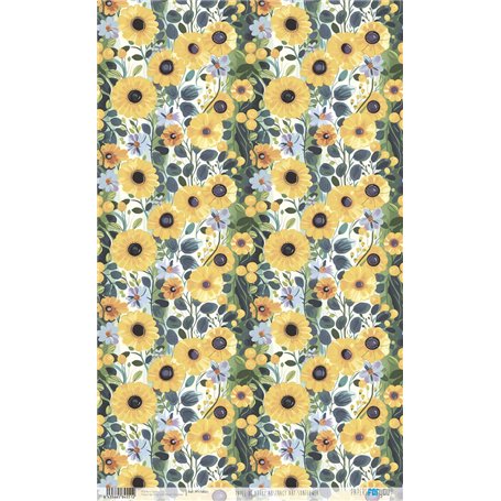 Papel de Arroz "Abstract Art Sunflower" 54x33cm