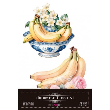 Decor Transfers Bananas 15741 30x30cm 3 Hojas.