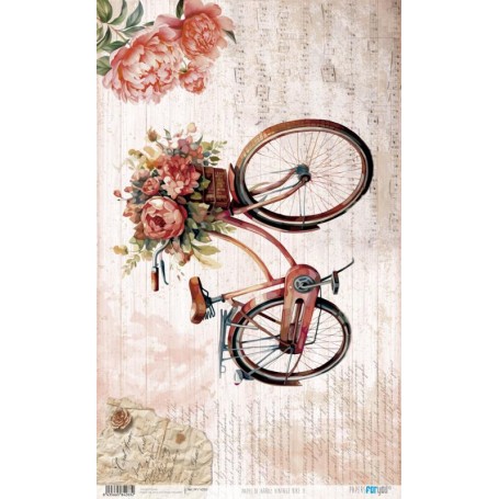 Papel De Arroz Vintage Bike II 54x33cm
