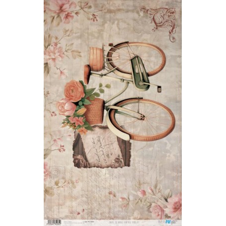 Papel De Arroz Vintage Bike III 54x33cm