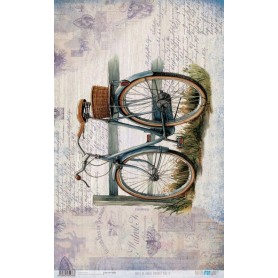 Papel De Arroz Vintage Bike V 54x33cm