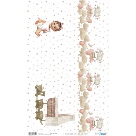 Papel De Arroz Sweet Baby Girl Nursery 54x33cm