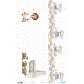 Papel De Arroz Sweet Baby Boy Nursery 54x33cm