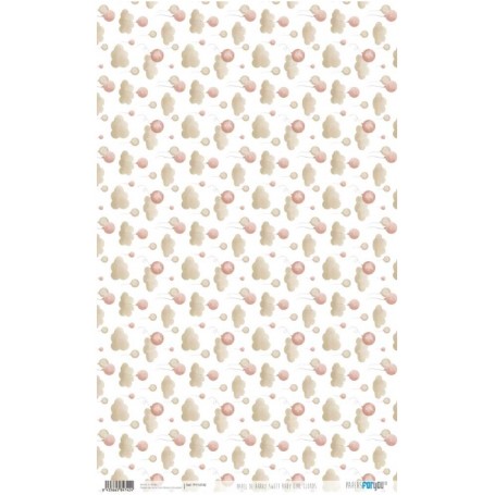 Papel De Arroz Sweet Baby Girl Clouds 54x33cm