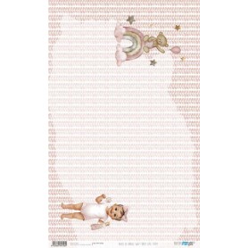 Papel De Arroz Sweet Baby Girl Teddy 54x33cm