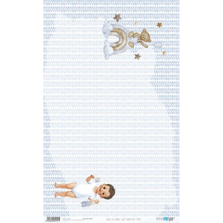 Papel De Arroz Sweet Baby Boy Teddy 54x33cm