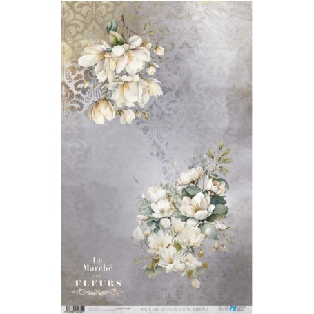 Papel de Arroz La Petite Vie En Fleurs Magnolias I 54×33 cm