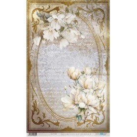 Papel de Arroz La Petite Vie En Fleurs Magnolias IV 54×33 cm