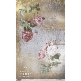 Papel de Arroz La Petite Vie En Fleurs Roses III 54×33 cm