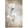 papel de arroz La Petite Vie En Fleurs Calla Lily VI 54x33cm diseño floral vintage con calas blancas para decoupage