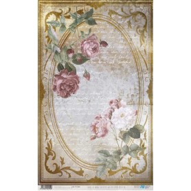 Papel de Arroz La Petite Vie En Fleurs Roses IV 54×33 cm
