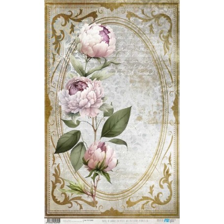 Papel de Arroz La Petite Vie En Fleurs Peonies IV 54×33 cm