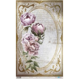 Papel Arroz La Petite Vie En Fleurs Peonies VI