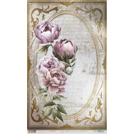 Papel Arroz La Petite Vie En Fleurs Peonies VI