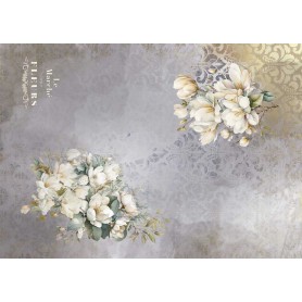 Tela de encuadernar "La Vie En Fleurs Magnolias I" 70x50cm