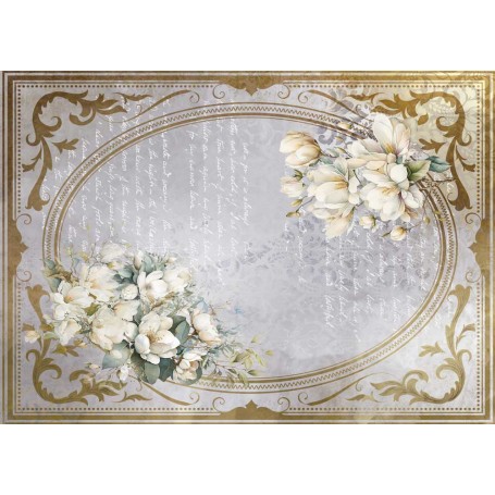 Tela de encuadernar "La Petite Vie En Fleurs Magnolias II" 70x50cm