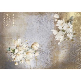 Tela de encuadernar "La Petite Vie En Fleurs Magnolias III" 70x50cm