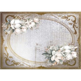 Tela de encuadernar "La Petite Vie En Fleurs Magnolias VI" 70x50cm