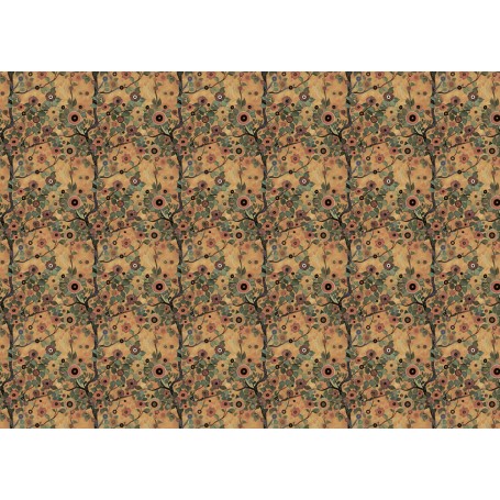 Tela Encuadernar Decorada 70x50cm "Abstract Art Poppies"