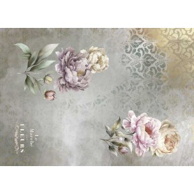 Tela de encuadernar "La Petite Vie En Fleurs Peonies I" 70x50cm