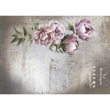 Tela de encuadernar "La Petite Vie En Fleurs Peonies V" 70x50cm