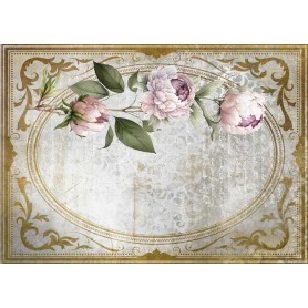 Tela de encuadernar "La Petite Vie En Fleurs Peonies IV" 70x50cm