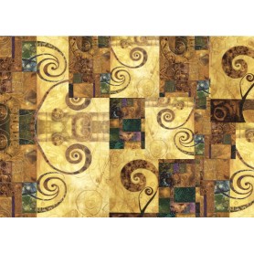 Tela de encuadernar "Abstract Art Gold" 70x50cm