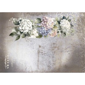 Tela de encuadernar "La Petite Vie En Fleurs Hydrangeas V" 70x50cm